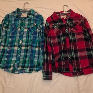 Two plaid shirts